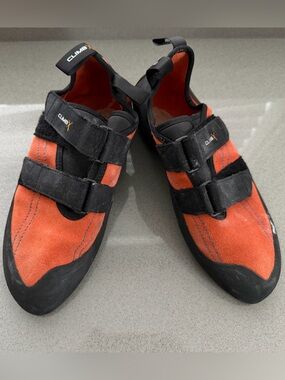 Men’s Climb X-factor Orange and Black Climbing Shoes size 10.5